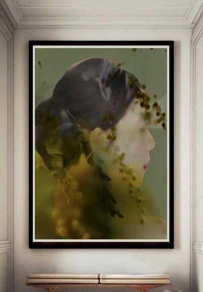 BOTANICAL no 3, Håndkolorert DGA, Tørrpastell/Blekk/Gouache