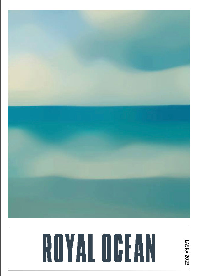 ROYAL OCEAN, kunstplakat, Artposter, portrett, abstrakt