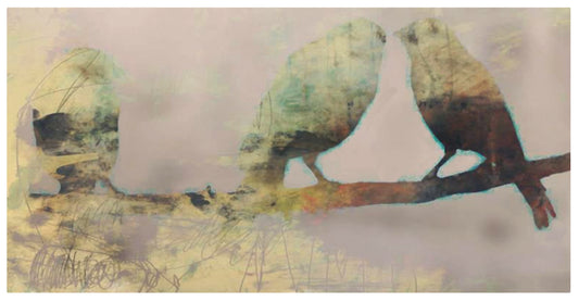 "3 birds", 20 x 40 cm