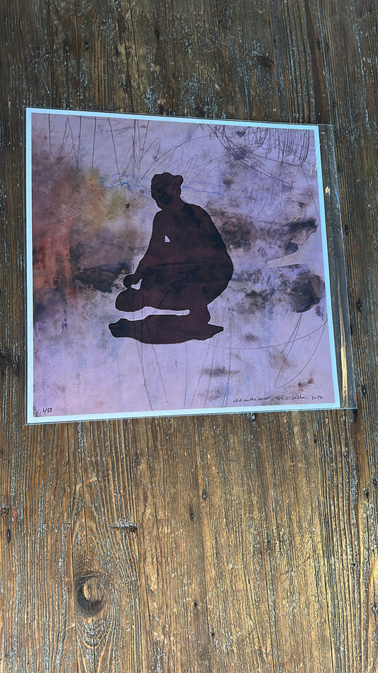 "Lid on the mood" (Aubergine), 40 x 40 cm