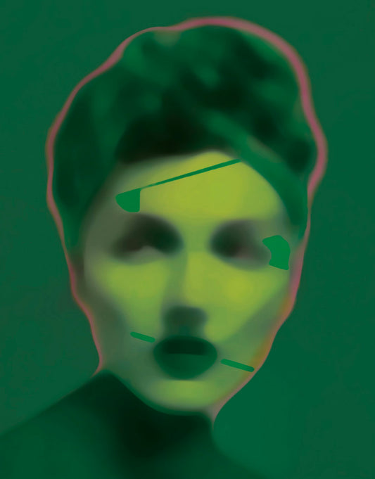 "Green line", 30 x 40 cm