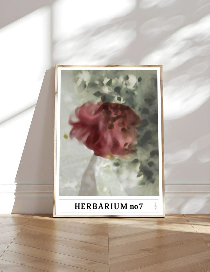 HERBARIUM no7, kunstplakat, Artposter, portrett, abstrakt