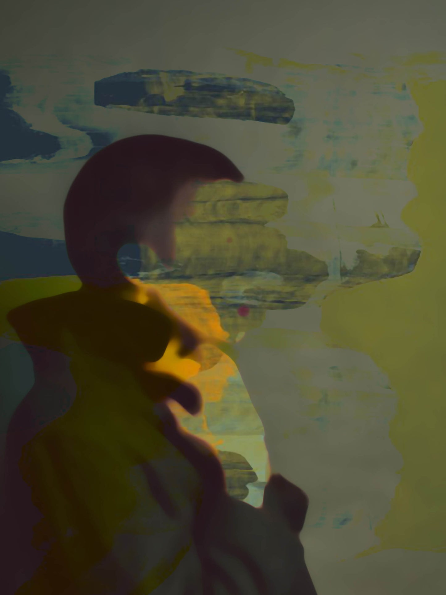 "The unknown",  Håndkororert, nummerert og signert, i eikeramme med Ar glass